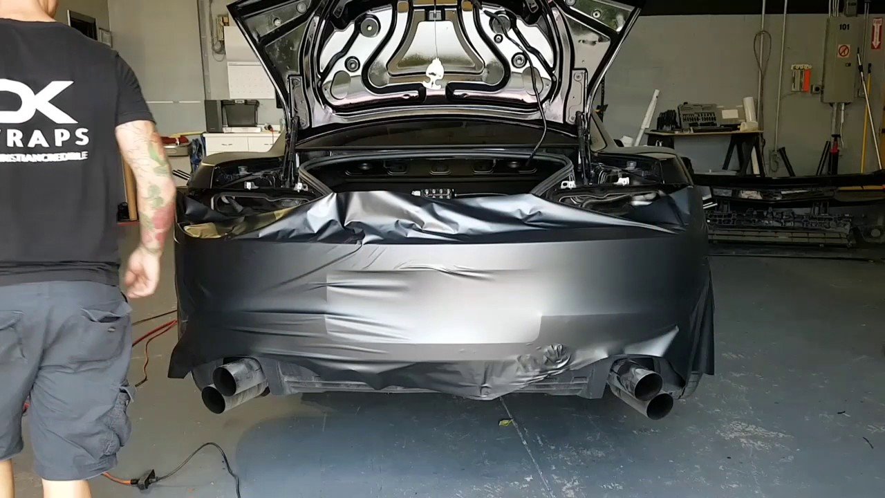 45 minutes. Camaro rear bumper vinyl wrap. How to vinyl ...