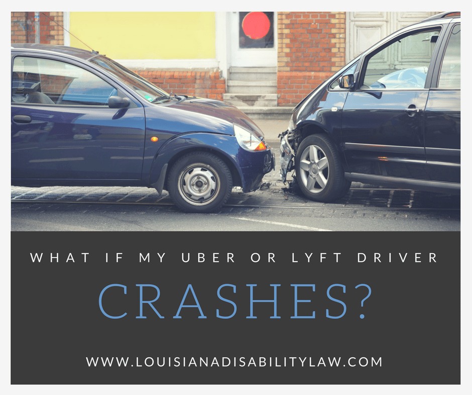 Are UBER or LYFT responsible if they crash while driving you?