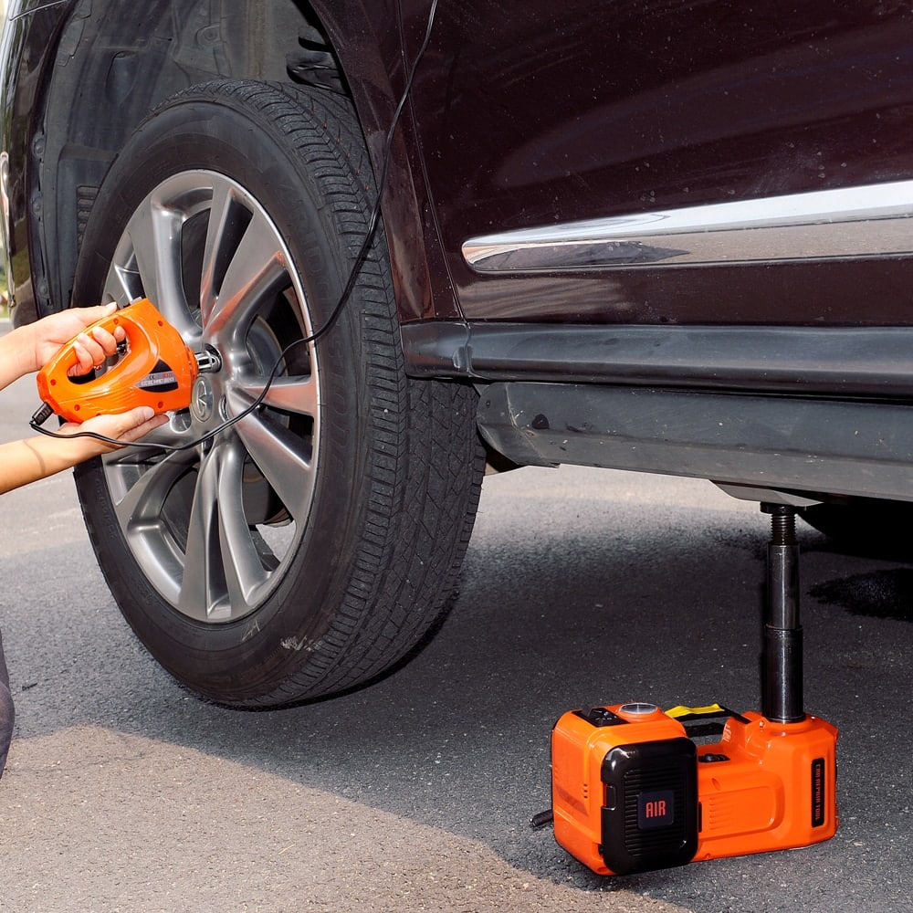 ce certificate electric car jack with impact wrench and air compressor ...