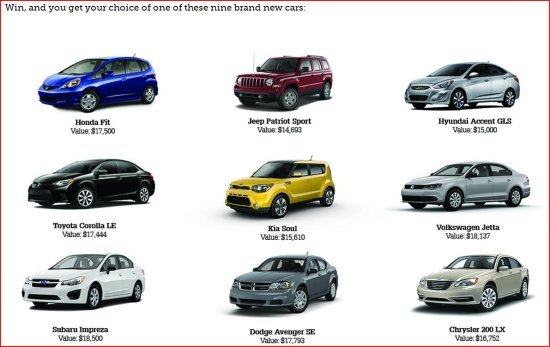 Choose (SOLD OUT ) One Of Nine New Cars