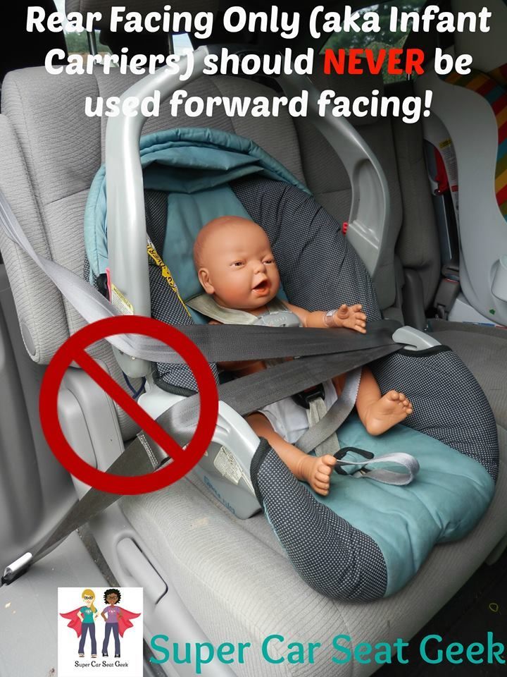 Do not use infant carriers forward facing