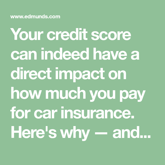 Does Your Credit Score Affect Your Car Insurance Rate?