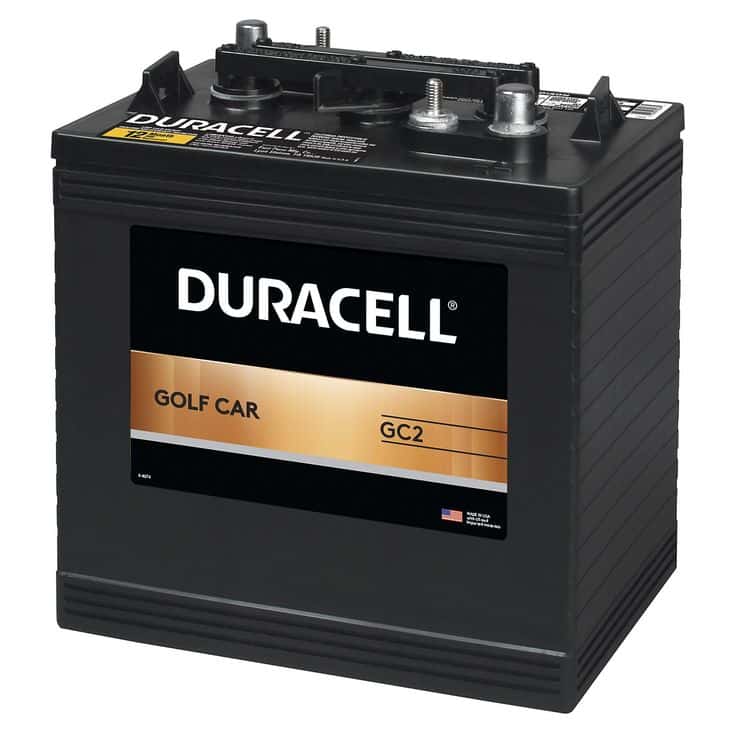 Duracell Golf Car Battery, Group Size GC2