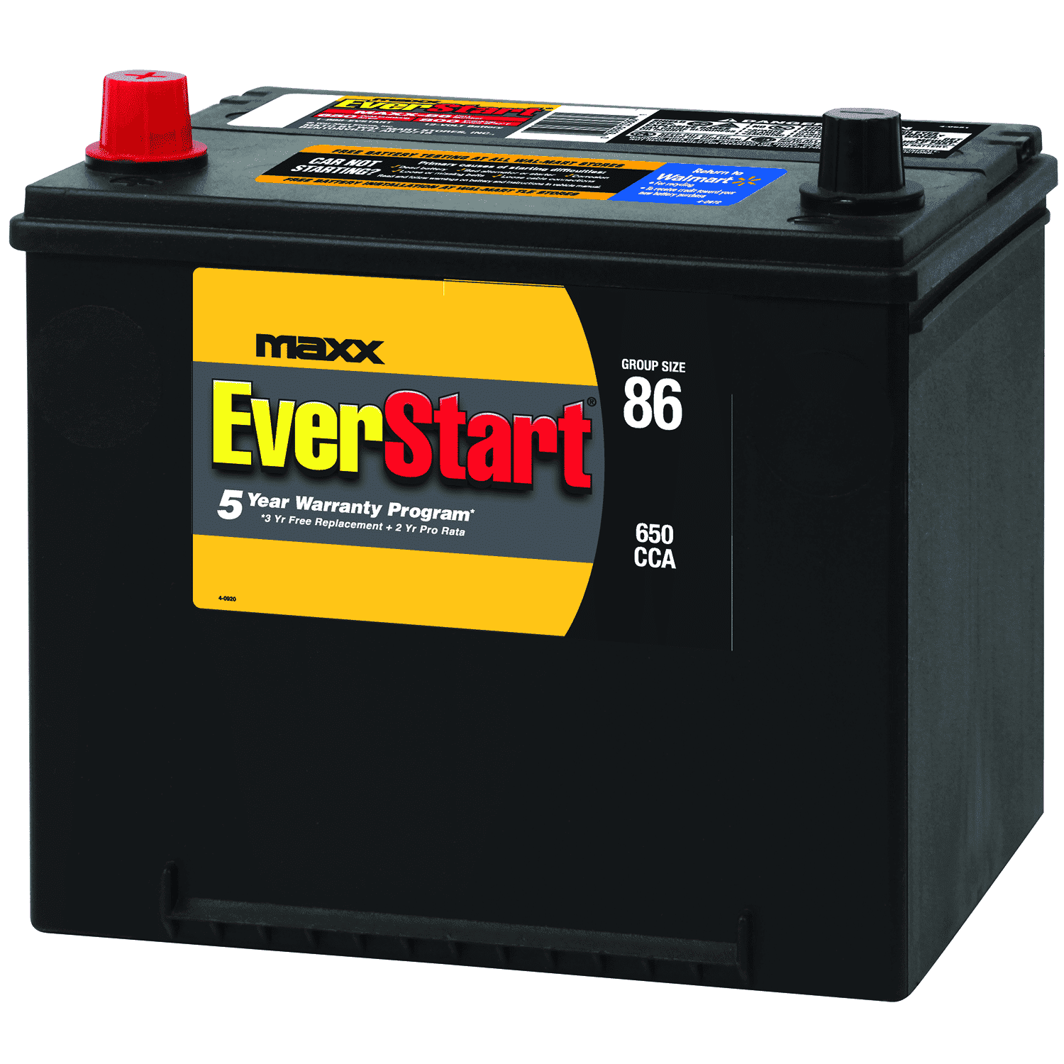 EverStart Maxx Lead Acid Automotive Battery, Group 86