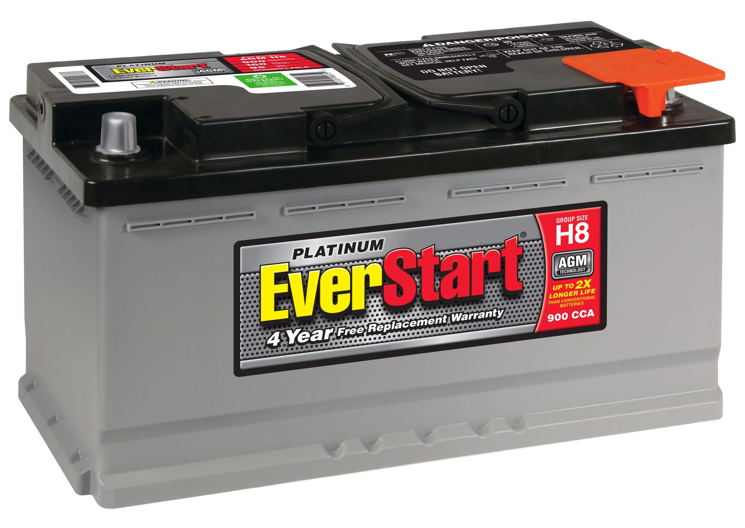 EverStart Platinum AGM Battery, Group Size H8 (12 Volt/900 CCA ...
