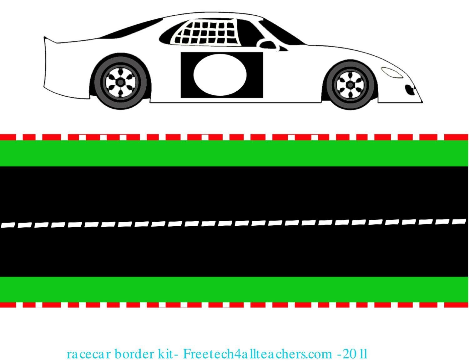 Free Printable Race track Border Kit by Melonie Wallace ...