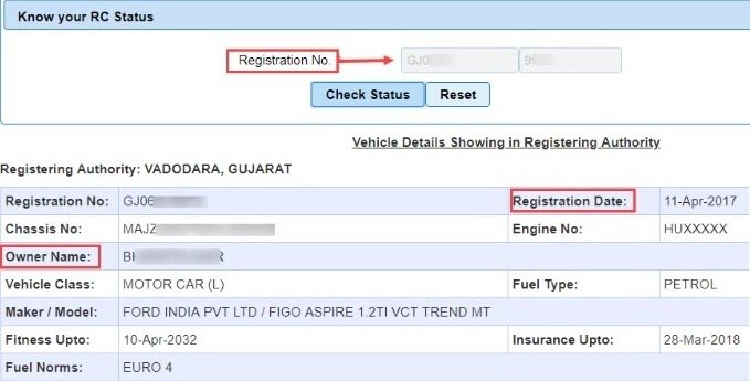 How To Check Vehicle Registration Through Sms : Check LIC ...