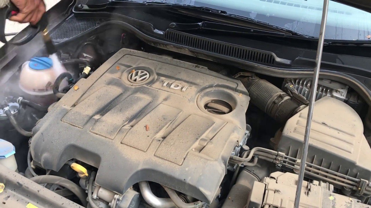 how to clean car engine without water