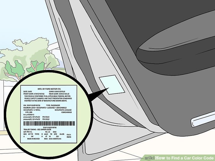 How to Find a Car Color Code: 8 Steps (with Pictures ...