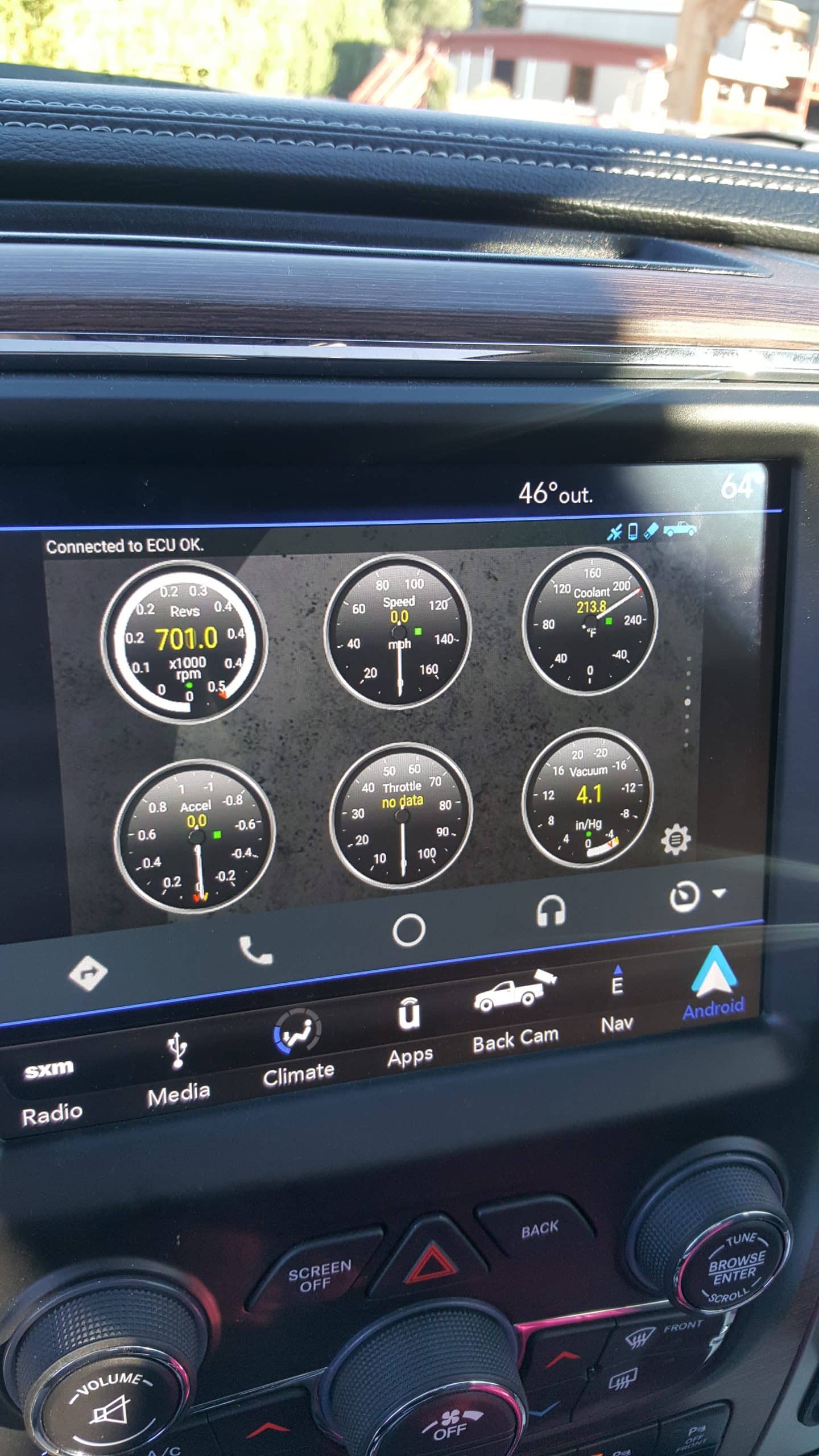 How to get screen mirroring and gauges on Android auto