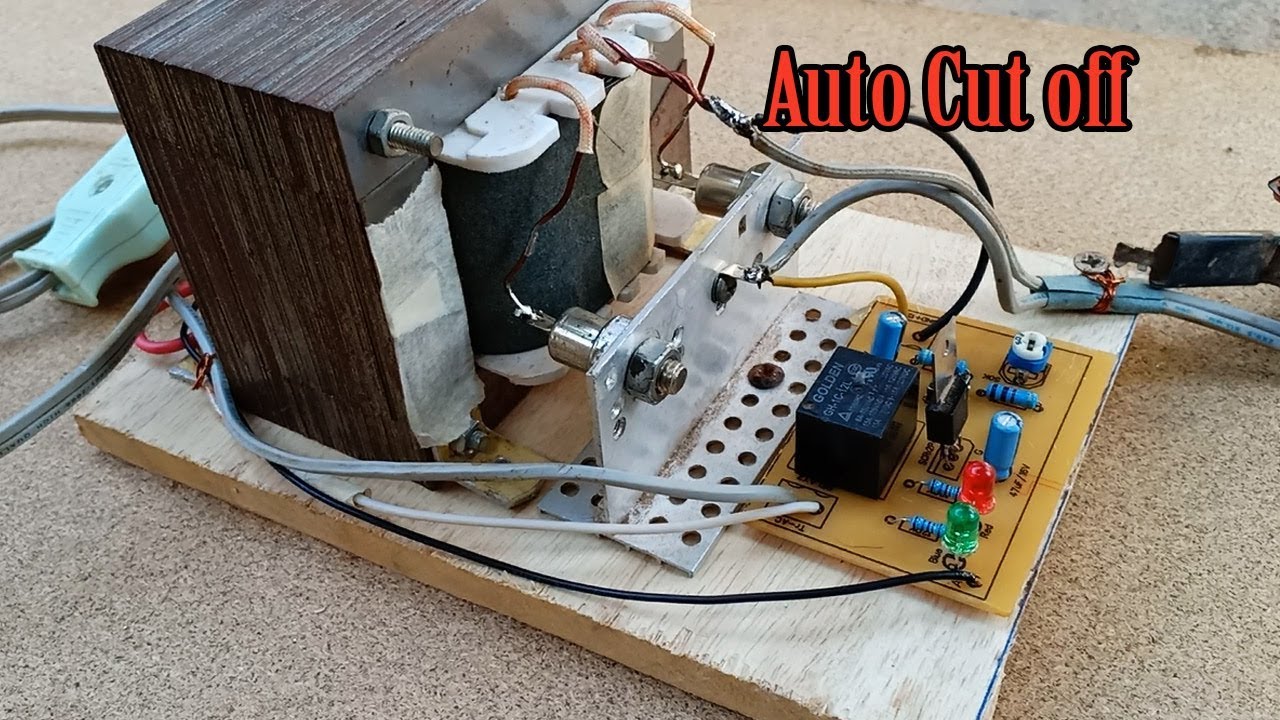 How to make automatic cut off charger battery 12V circuit at home