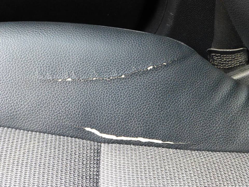 How to repair a leather tear in a car seat