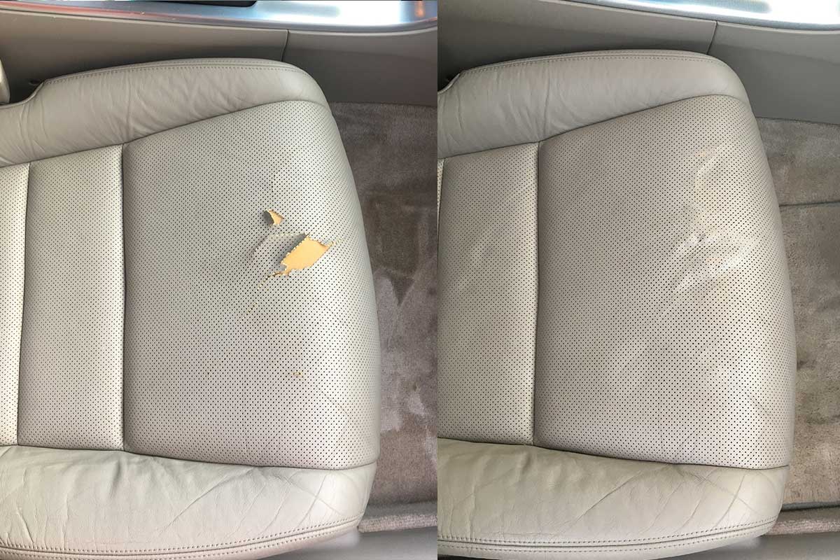 How To Repair Leather Tear In Car Seat