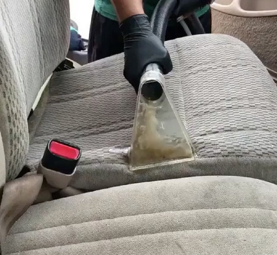This video of a gross car seat being cleaned will make you ...