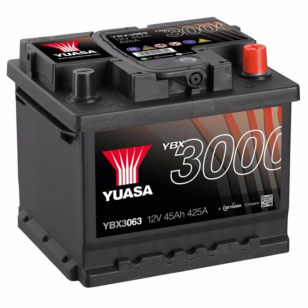 Yuasa YBX3063 12V Car Battery 45Ah 425A 063 Type Sealed Maintenance ...